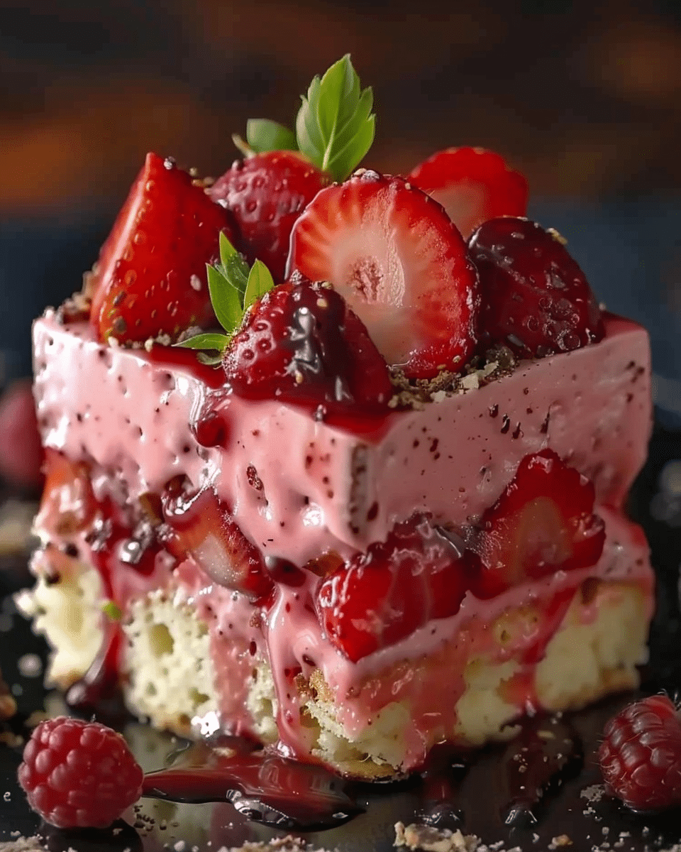Strawberry Seismic Cake