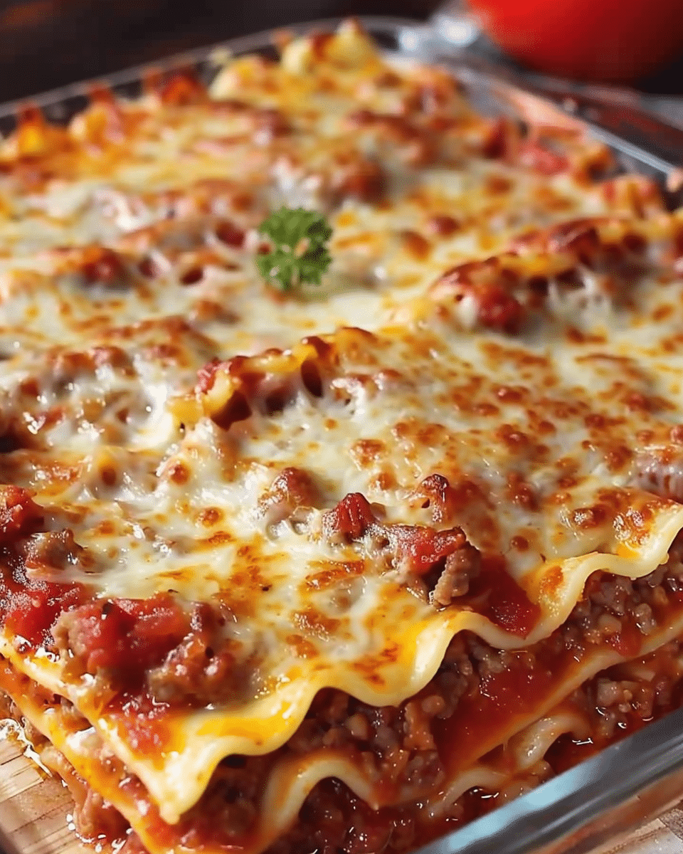 Easy Lazy Lasagna Recipe (Only 4 Ingredients!)