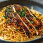 Blackened Chicken Over Parmesan Garlic Linguine: A Bold, Creamy Dinner That Delivers Every Time