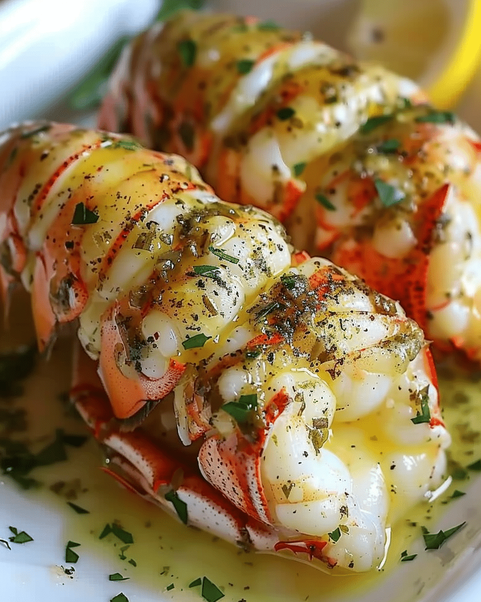 Garlic Herb Butter Lobster Tails with Lemon Drizzle