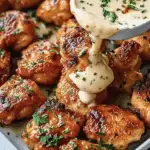 Grilled Chicken Bites with Creamy Garlic Sauce