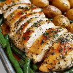 One-Pan Garlic Herb Chicken with Potatoes & Green Beans Recipe