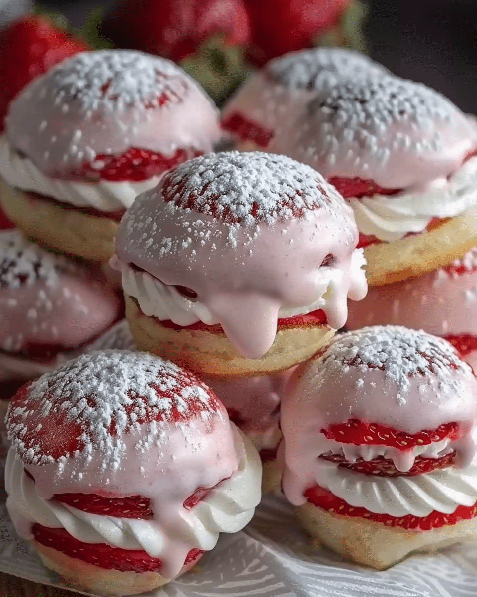 Strawberry Cream Puffs