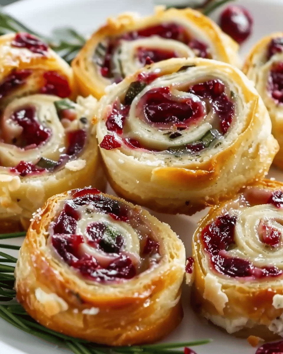Sweet and Savory Cranberry Feta Pinwheels Recipe