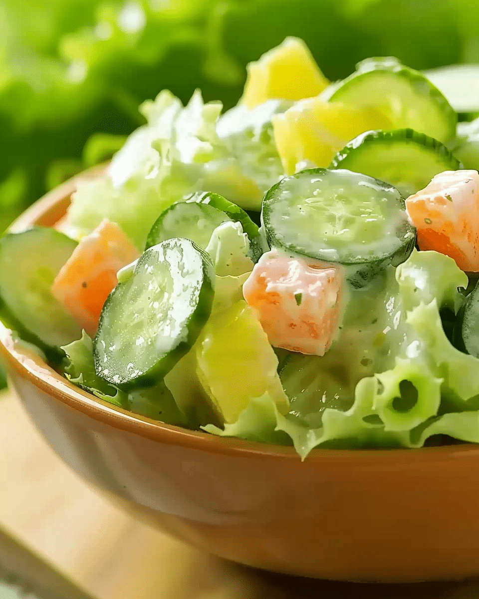 Crisp & Refreshing Cucumber Herb Salad Recipe