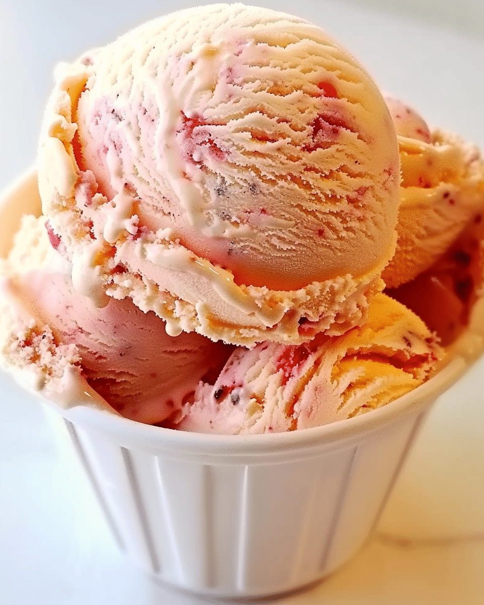 Homemade Peach Ice Cream