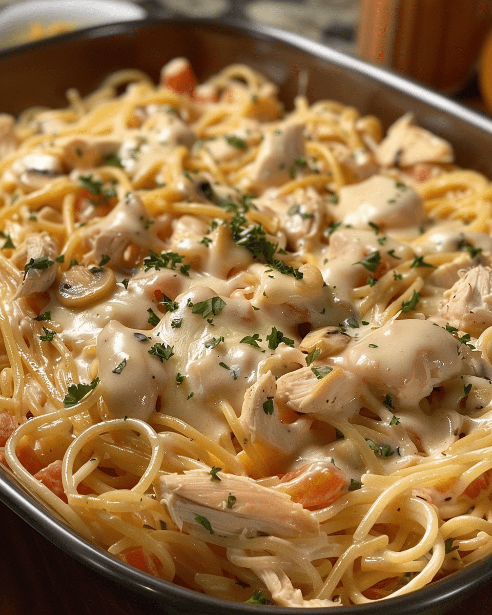 Creamy Chicken Spaghetti Bake That Everyone Will Love