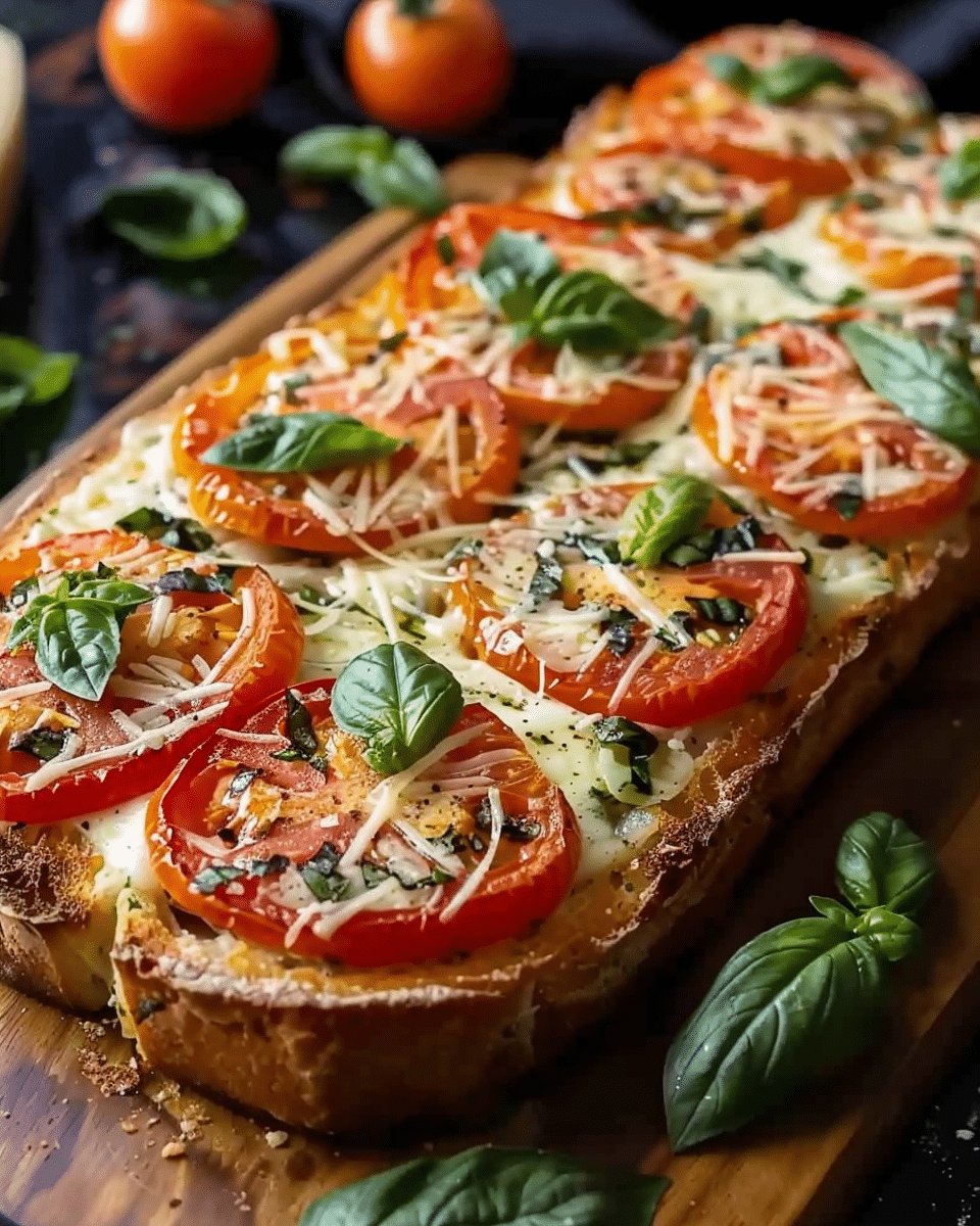 Tomato Basil Garlic Bread