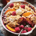 Easy Peach and Raspberry Cobbler