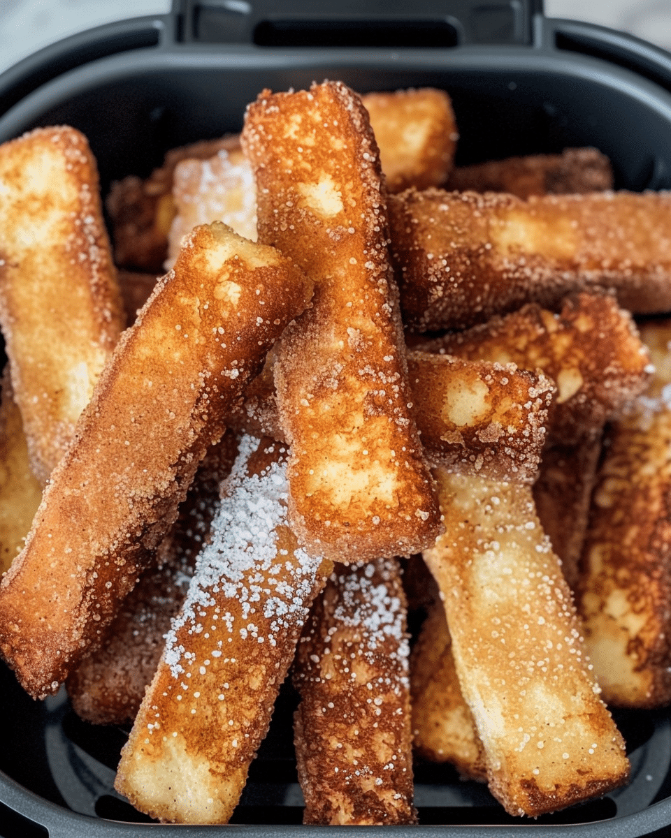Air Fryer Cinnamon Sugar French Toast Sticks