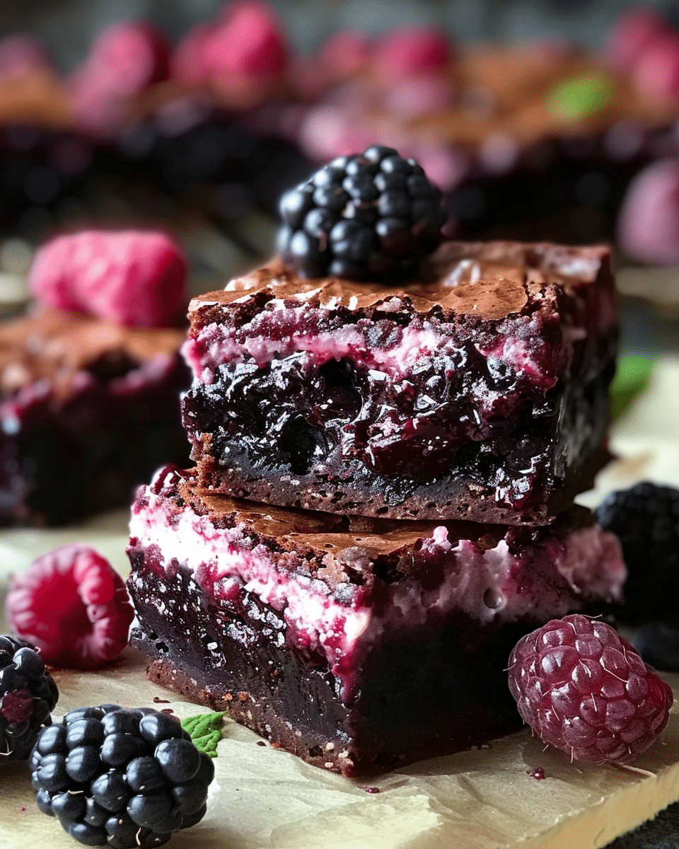 Blackberry Cheesecake Brownies