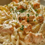 Creamy Garlic Salmon Pasta Recipe