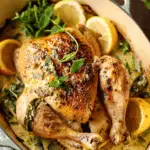 Creamy Lemon and Herb Pot Roasted Chicken