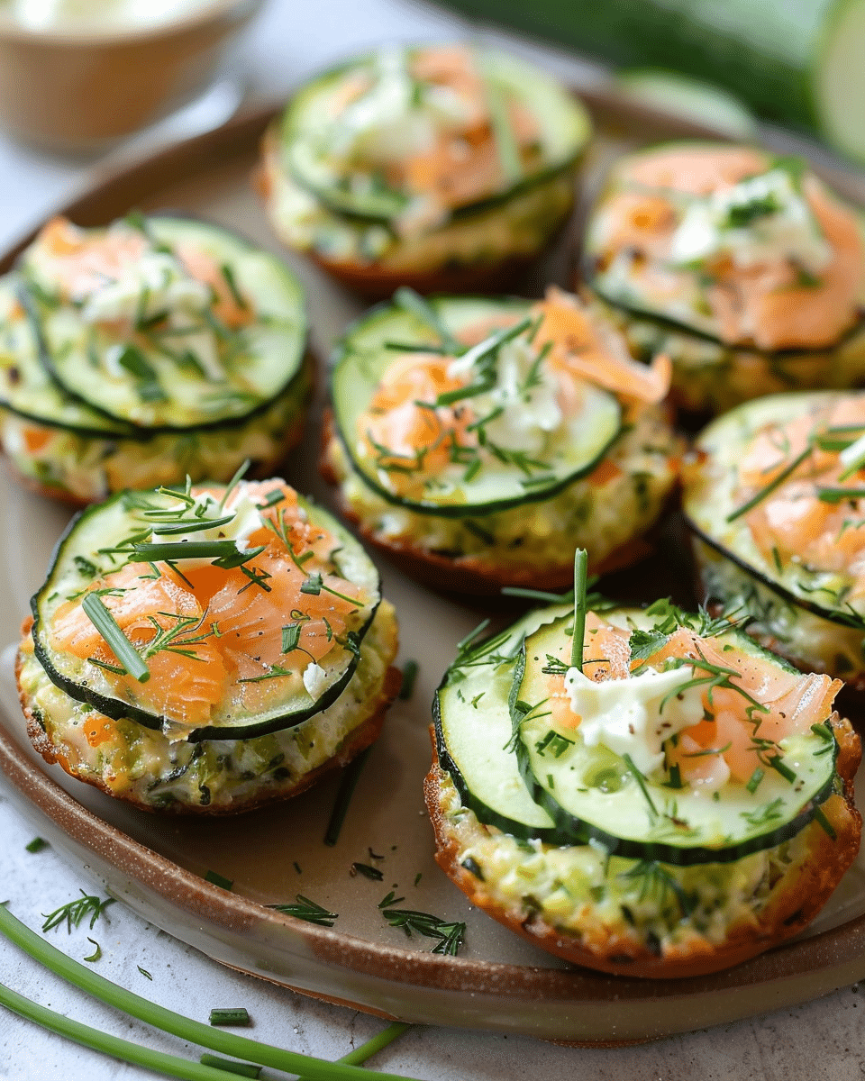 Chilled Cucumber Salmon Stackers
