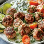 Greek Turkey Meatballs with Tzatziki