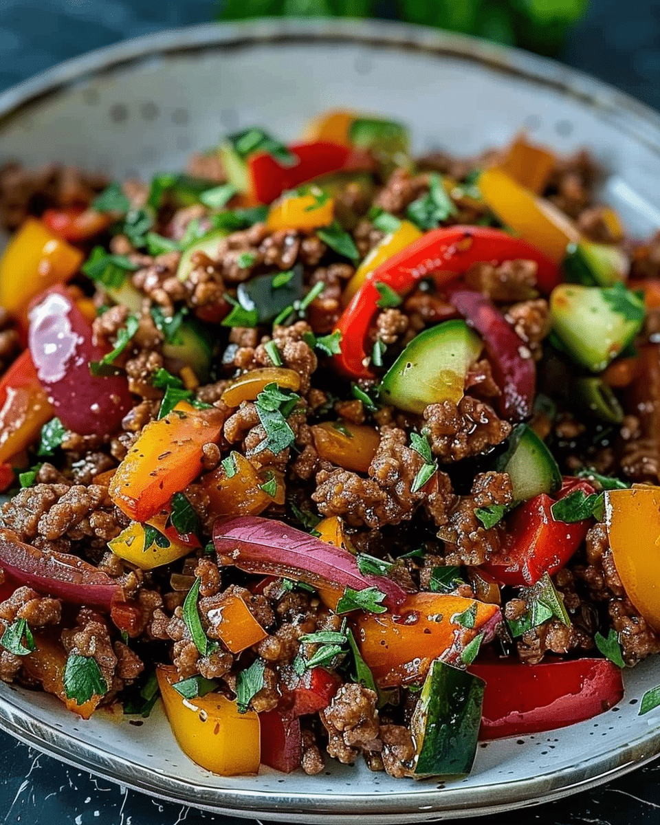 Keto Mediterranean Ground Beef Stir Fry: A Low-Carb, Flavor-Packed One-Pan Meal