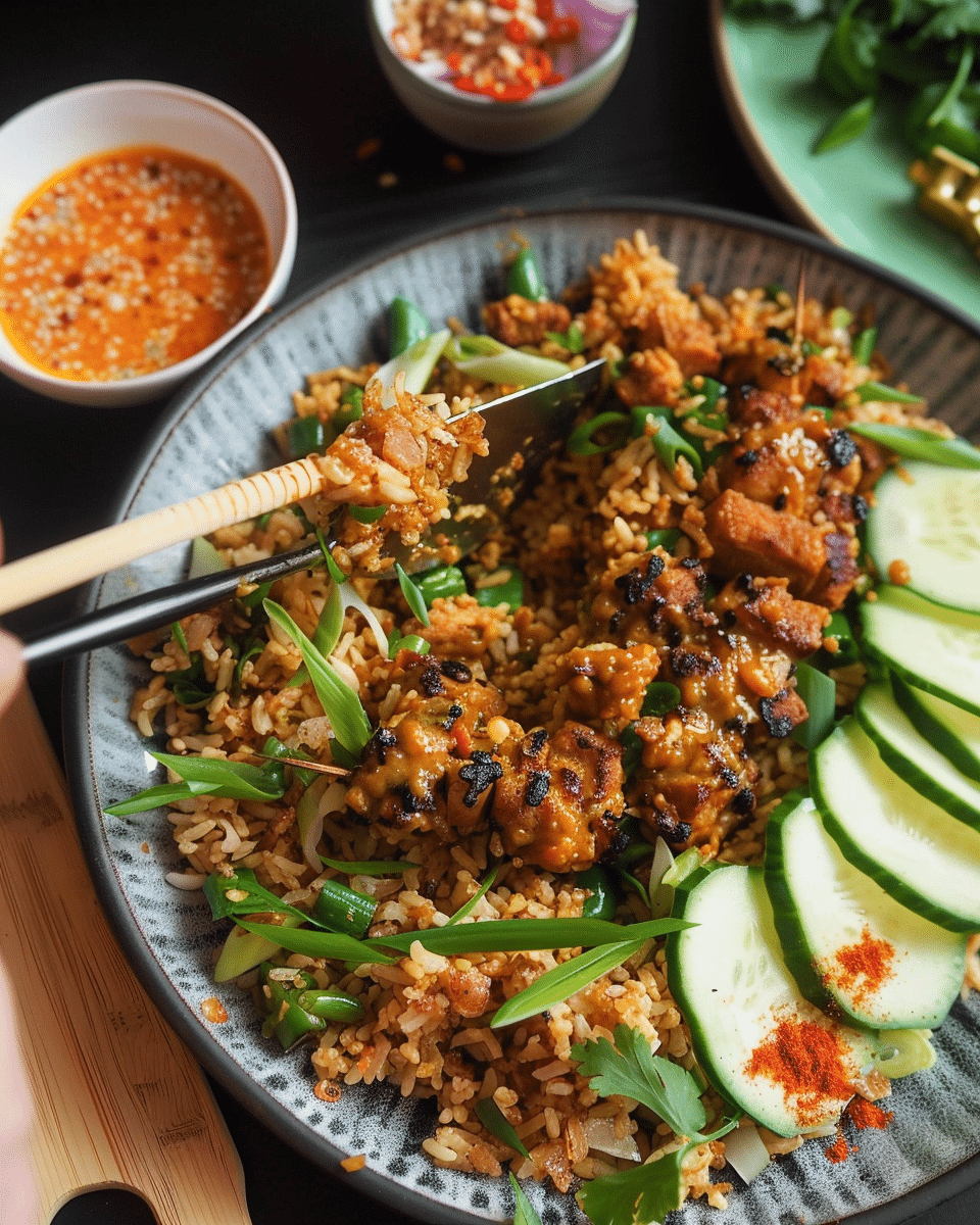 Flavor-Packed Satay Crispy Rice Salad Recipe