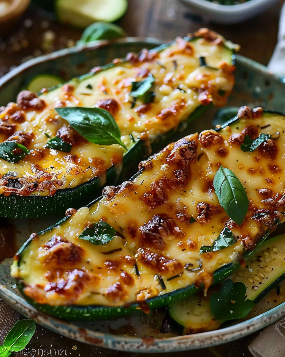 Tender Cheesy Zucchini Steaks Recipe
