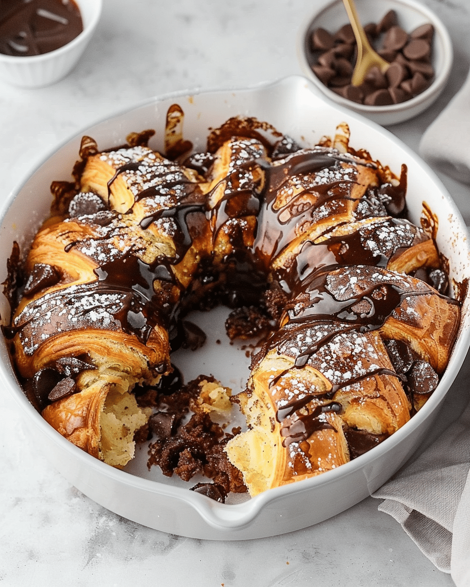 Chocolate Croissant Breakfast Bake