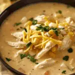 Creamy White Chicken Chili with Bone Broth and Monterey Jack Cheese