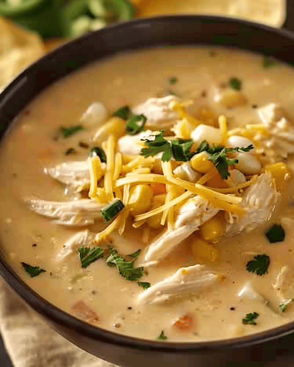Creamy White Chicken Chili with Bone Broth and Monterey Jack Cheese