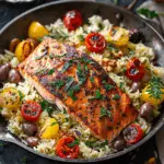Greek Salmon & Rice in 30 Minutes!