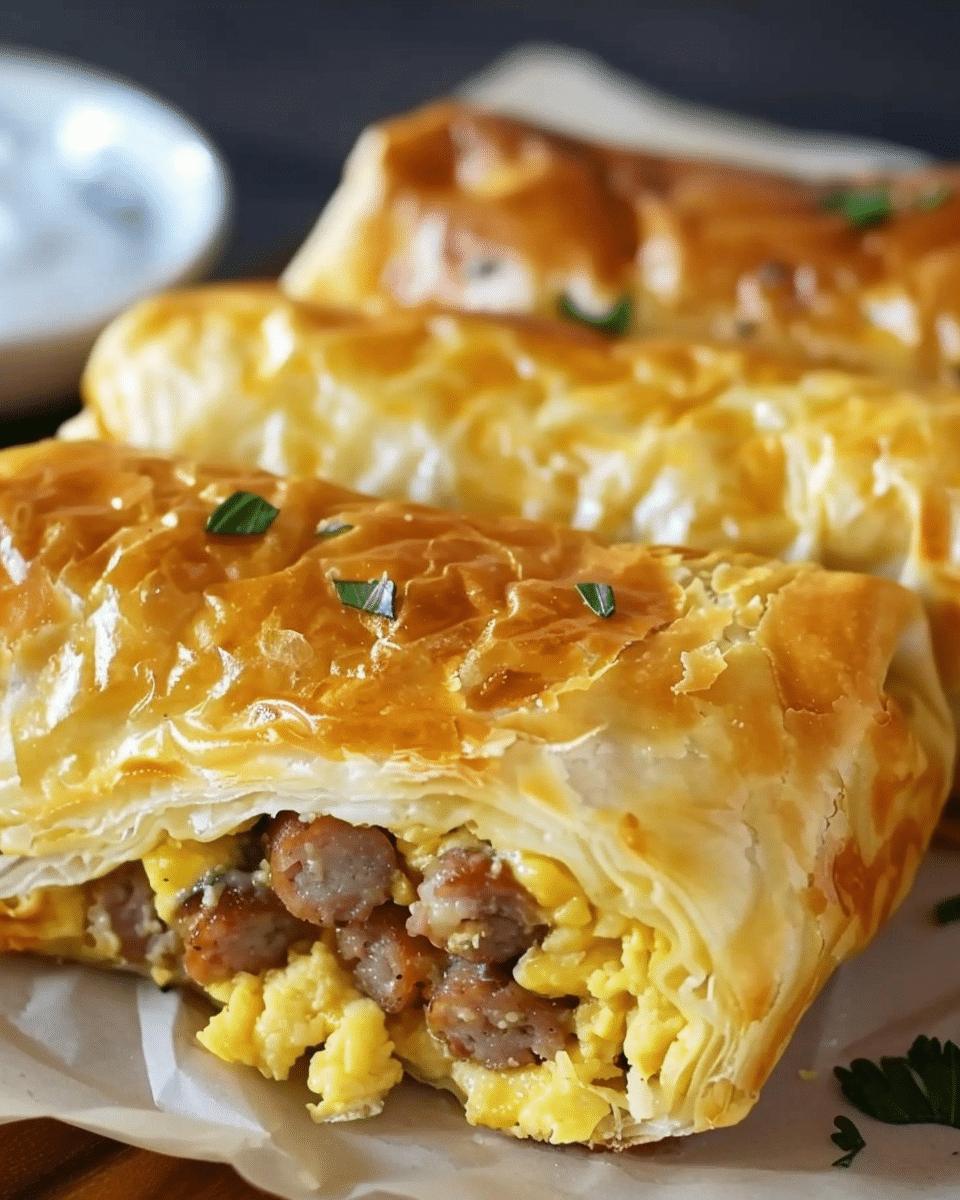Sausage, Egg, and Cheese Breakfast Roll-Ups Recipe