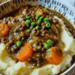 Lentil Stew Over Mashed Potatoes