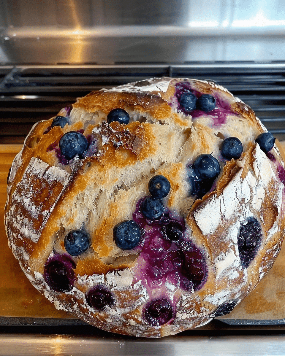 Blueberry Lemon Cream Cheese Sourdough Bread