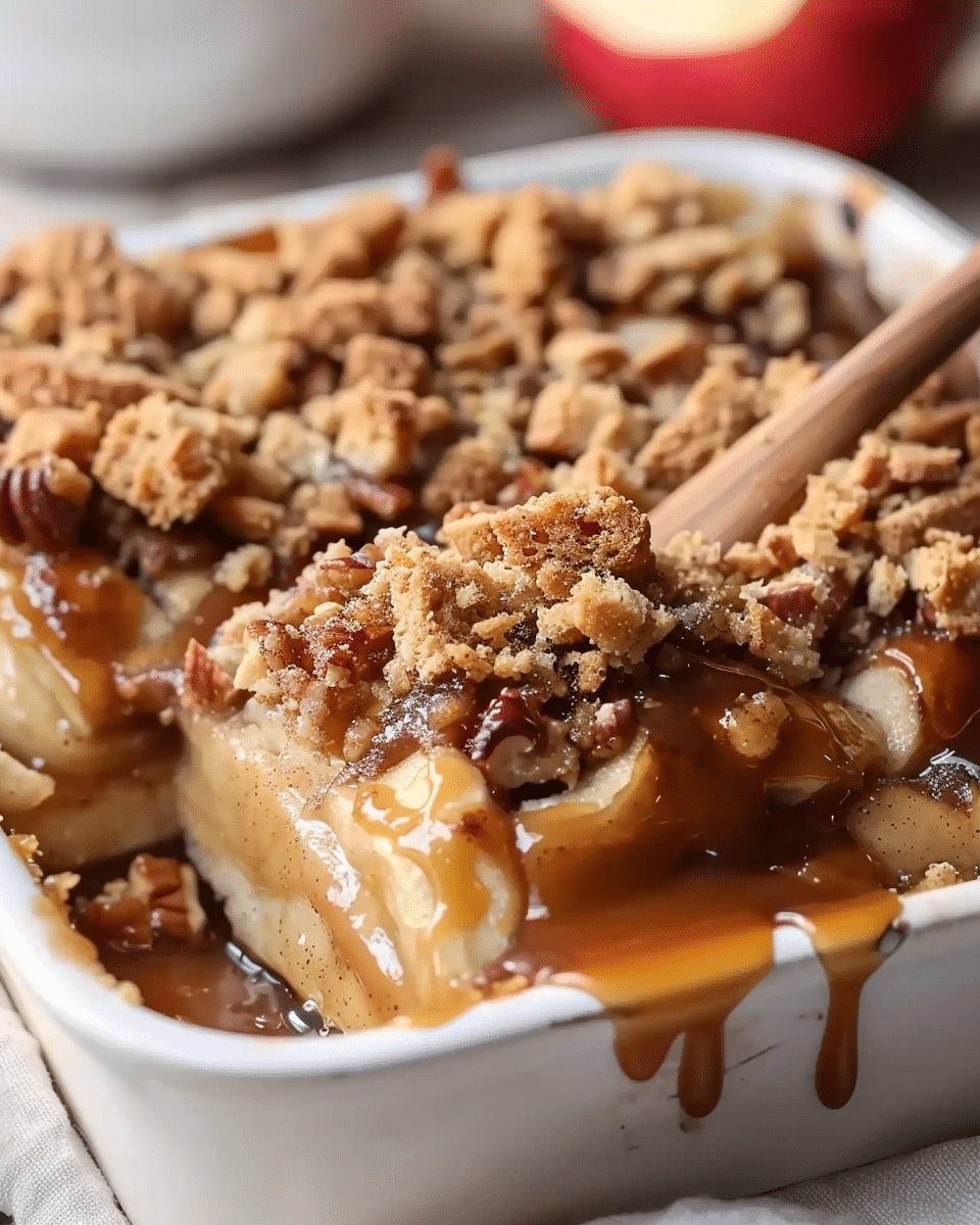 Caramel Apple Cinnamon Roll Dump Cake: A Gooey, Cozy Dessert Made Effortless