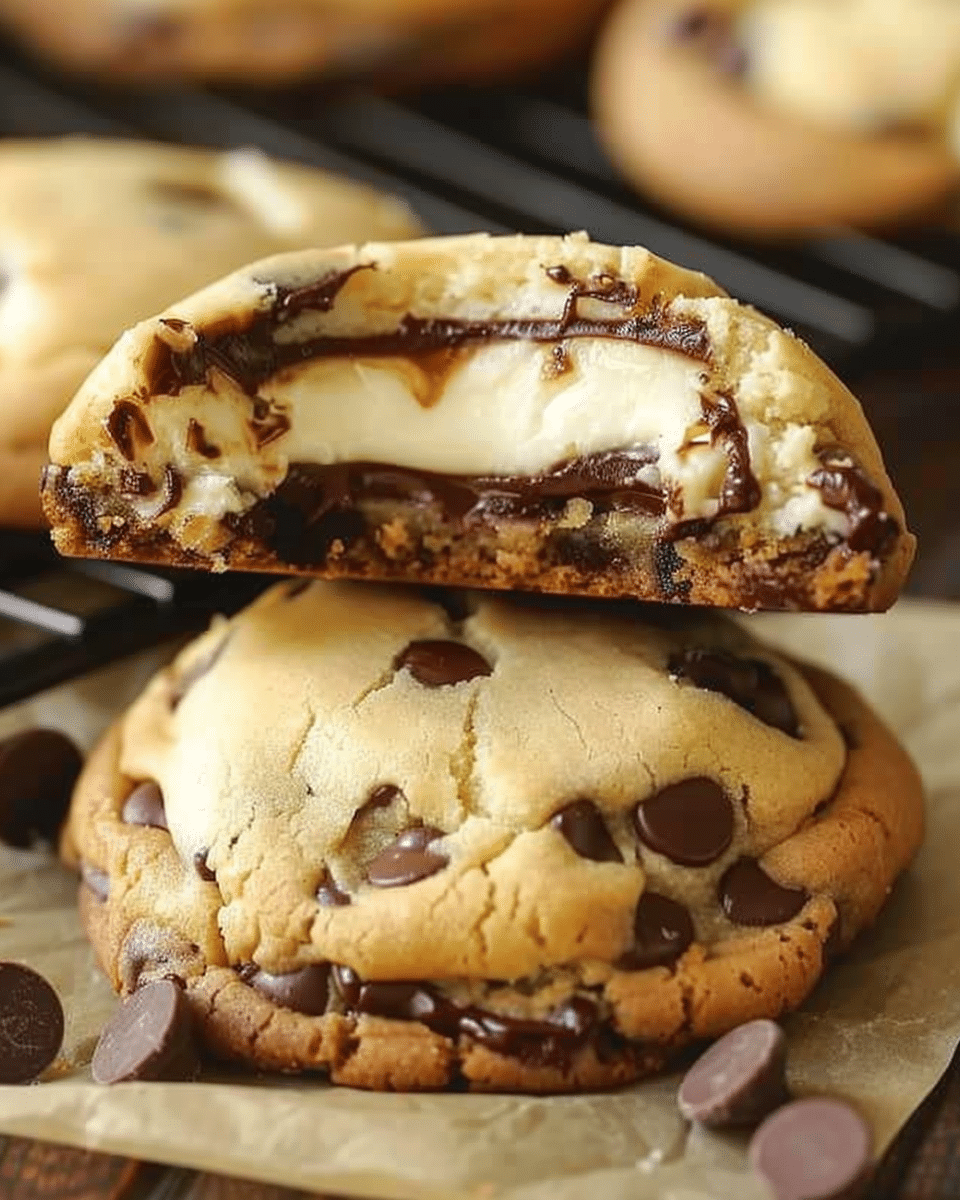 Cheesecake-Stuffed Chocolate Chip Cookies