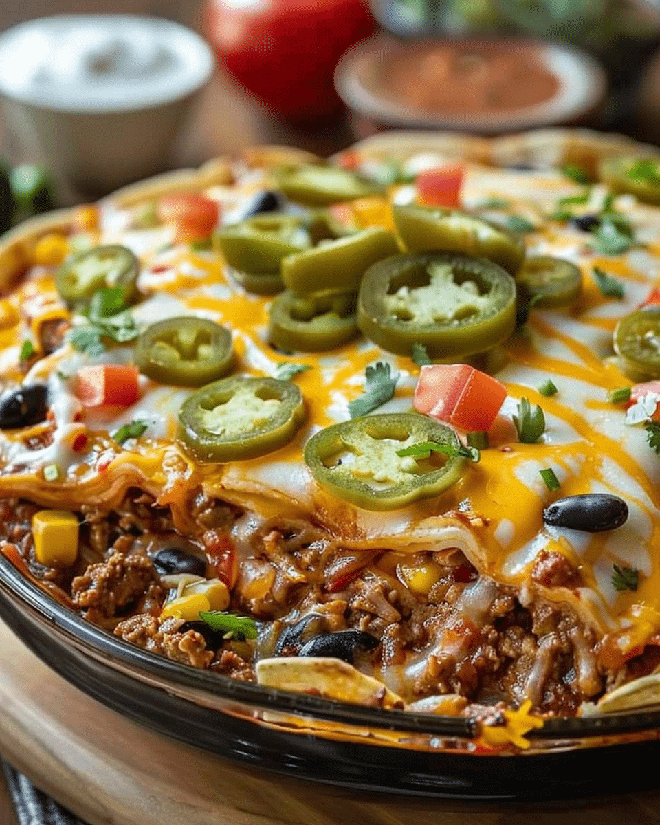 Cheesy Mexican Layered Casserole Recipe