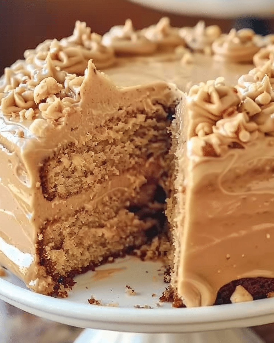 Peanut Butter Cake with Peanut Butter Frosting