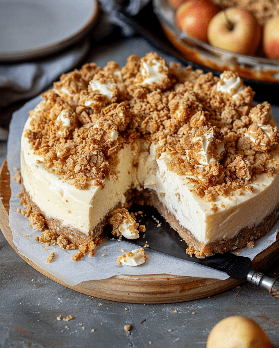 Apple Crumble Cheesecake