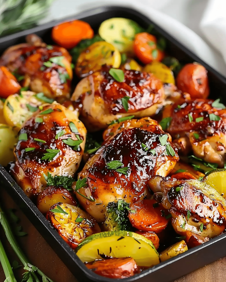Balsamic Glazed Chicken and Veggies