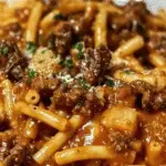 Creamy Garlic Beef Pasta