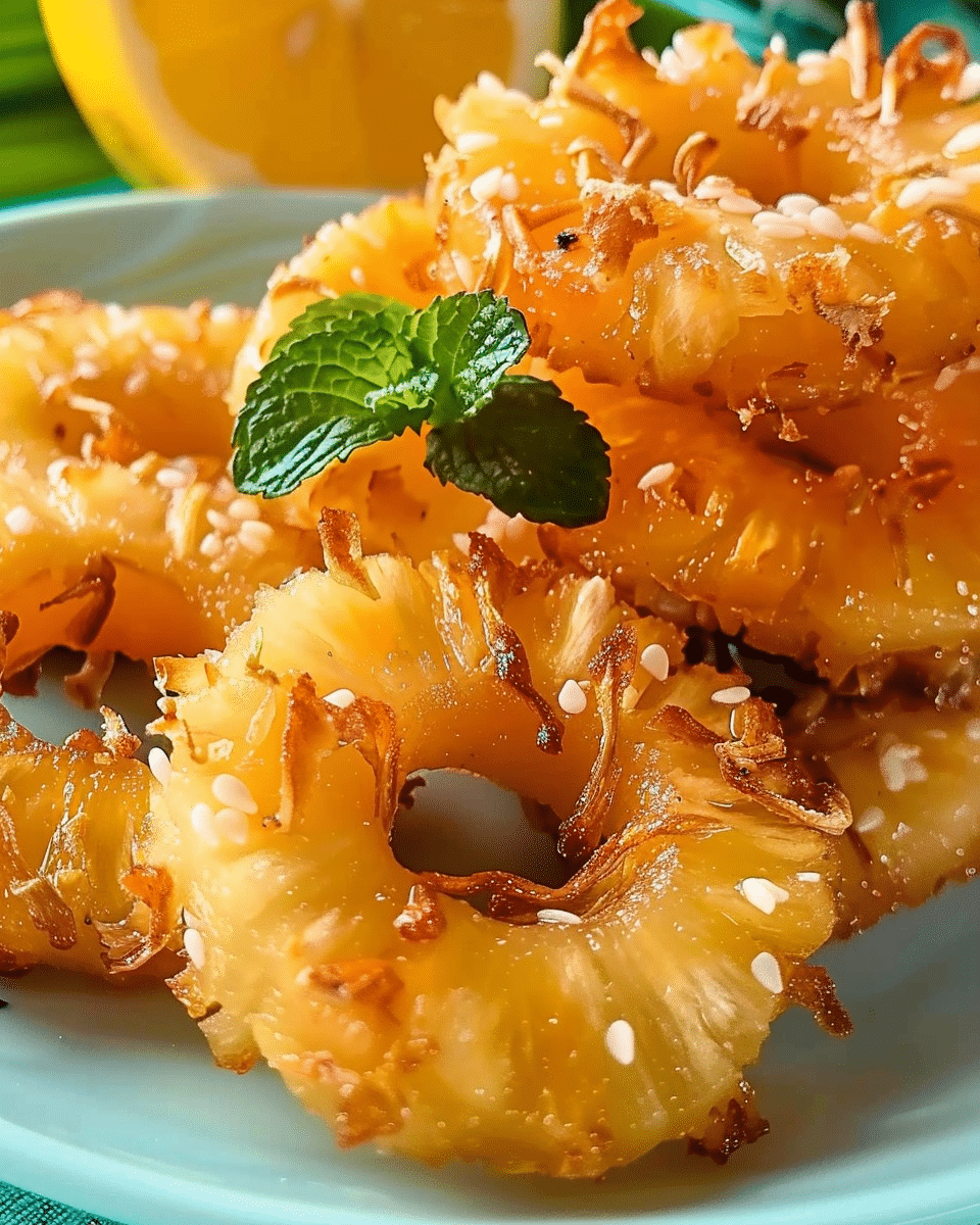 Crispy Caramelized Pineapple Rings