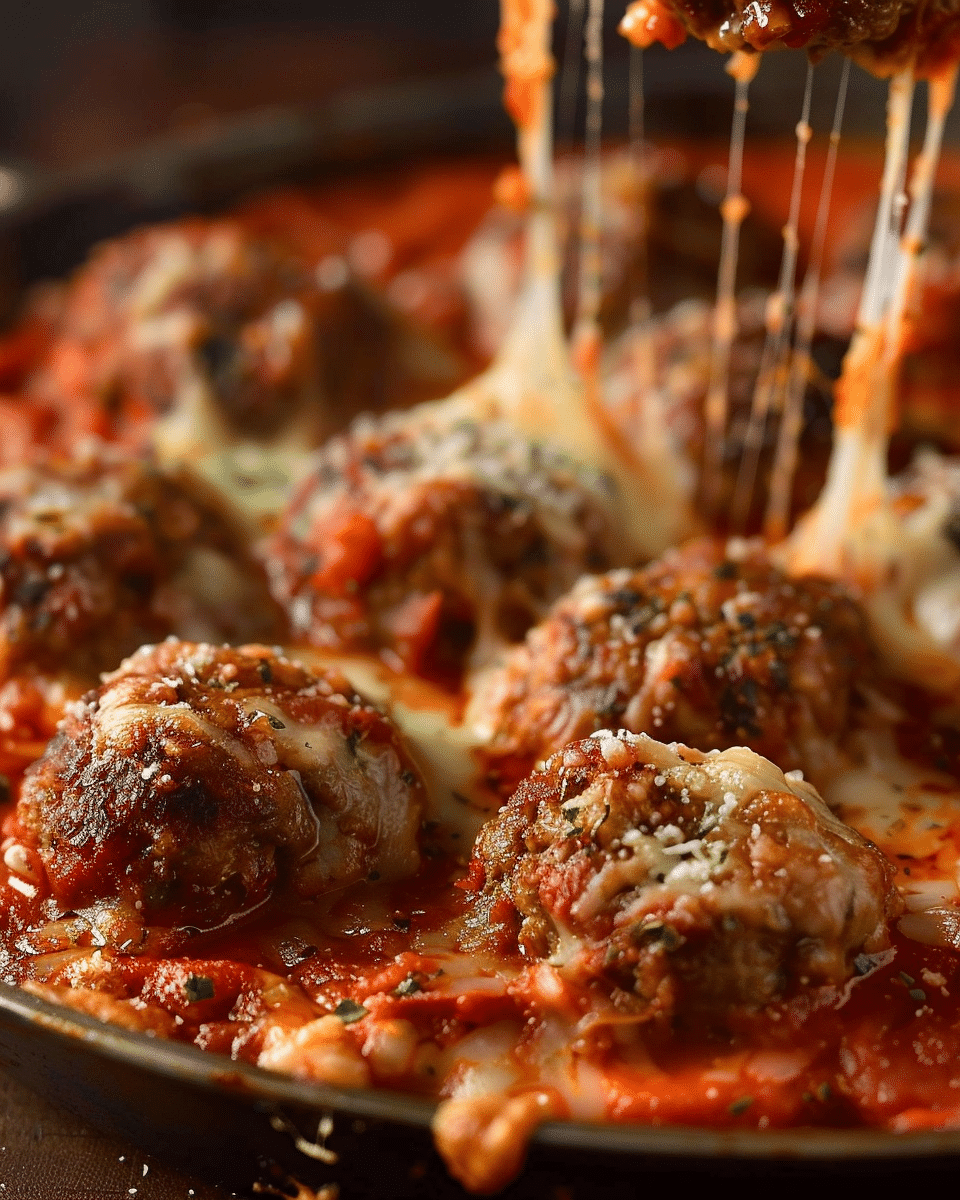 Mozzarella Stuffed Meatballs
