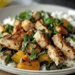 Quick Healthy Dinner: Lemon Garlic Chicken with Veggie Quinoa