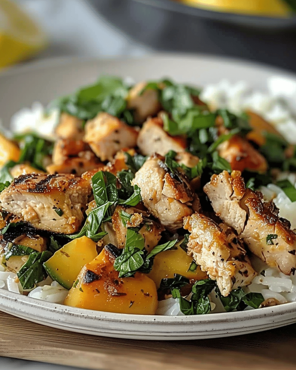 Quick Healthy Dinner: Lemon Garlic Chicken with Veggie Quinoa