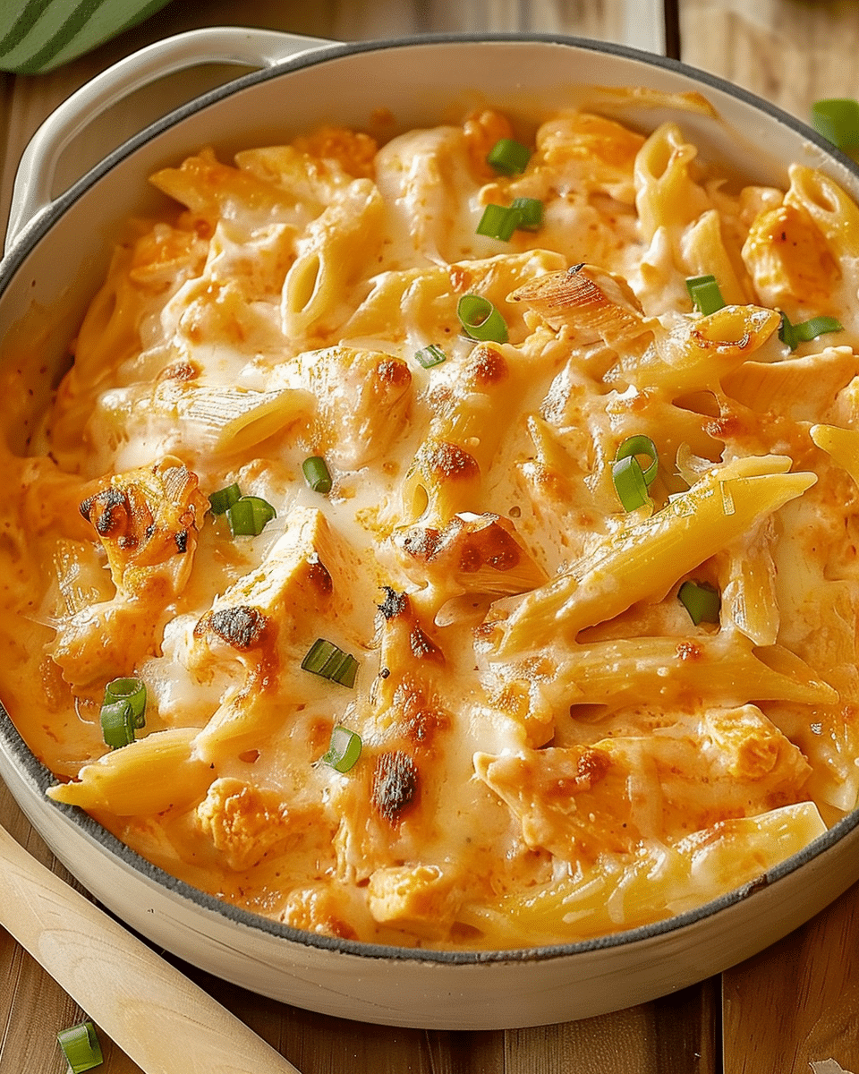 Creamy Buffalo Chicken Alfredo Pasta Recipe