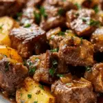 Garlic Butter Beef Bites & Potatoes Make a Perfect Dinner