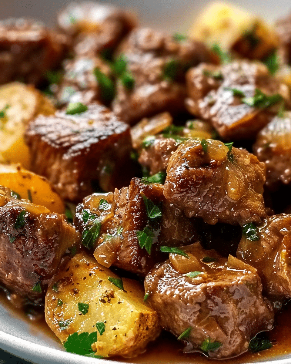Garlic Butter Beef Bites & Potatoes Make a Perfect Dinner
