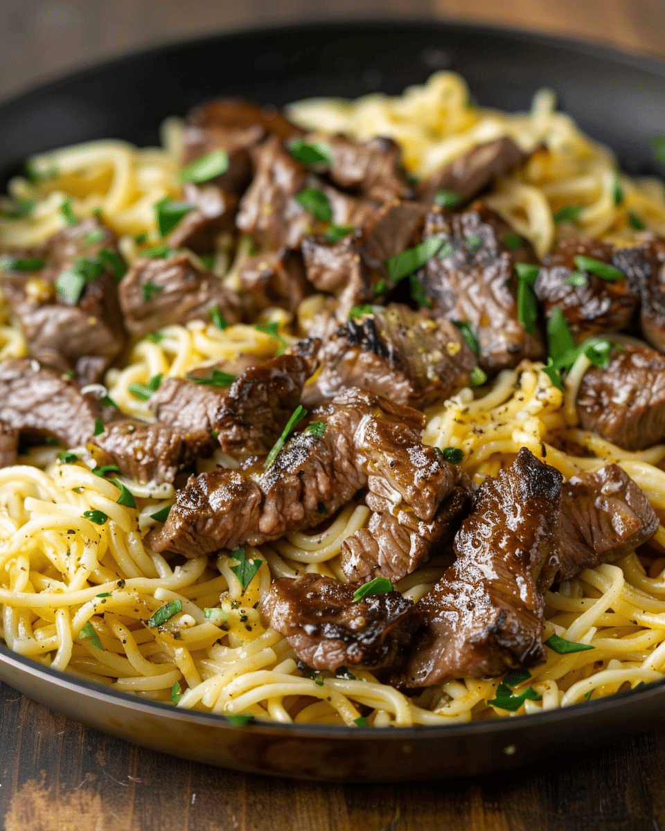 Savory Garlic Butter Steak Noodles in a Flash
