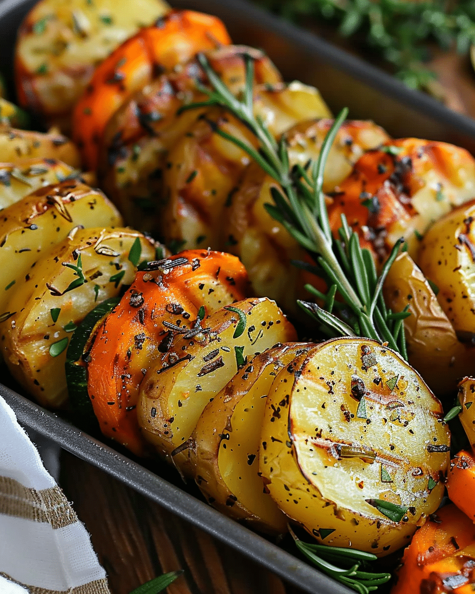 Garlic Herb Roasted Potatoes, Carrots, and Zucchini for a Perfect Side Dish