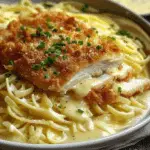 Crispy Chicken with Creamy Garlic Pasta – Ready in 20 Minutes