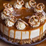 Salted Caramel Pretzel Cheesecake