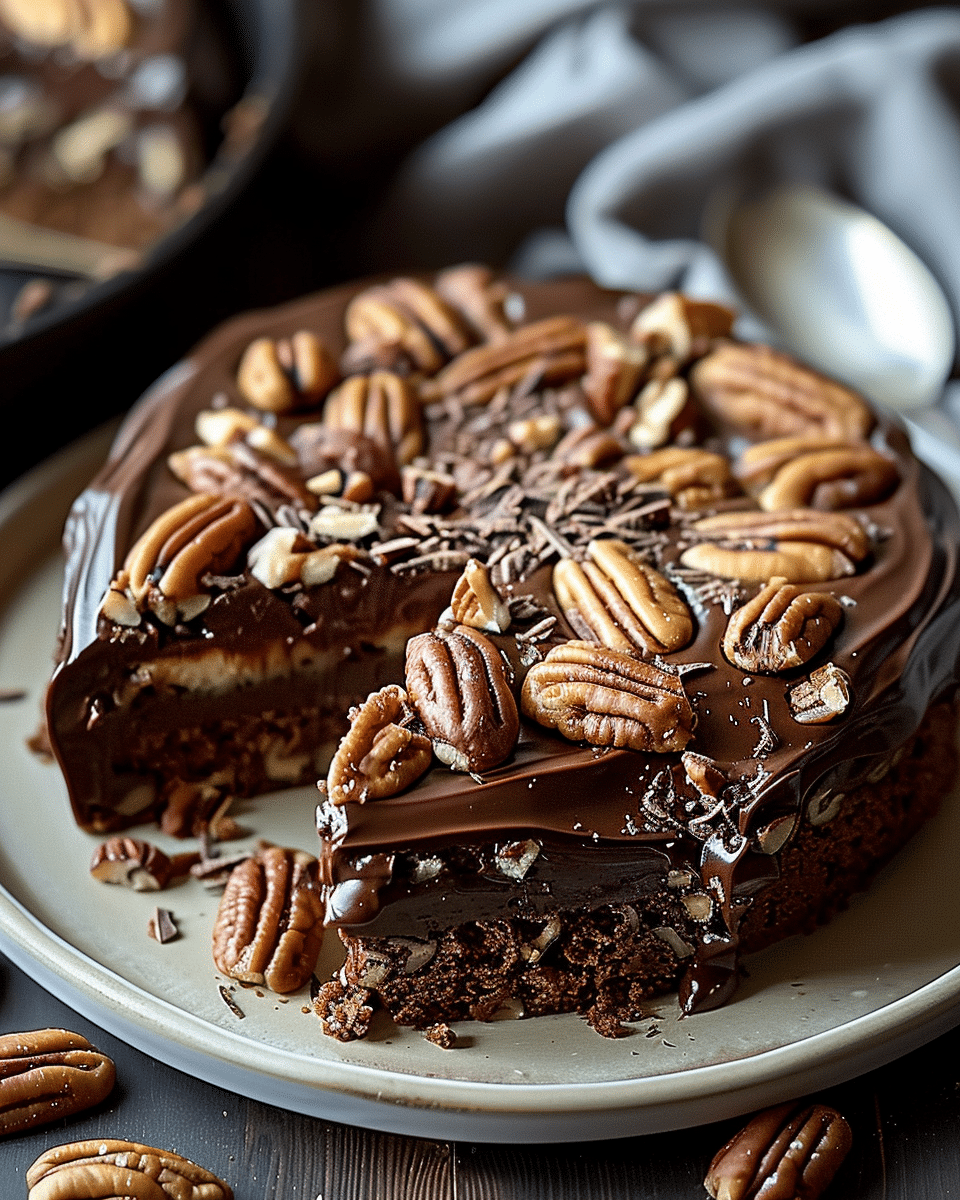Chocolate Pecan Ooey Gooey Butter Cake