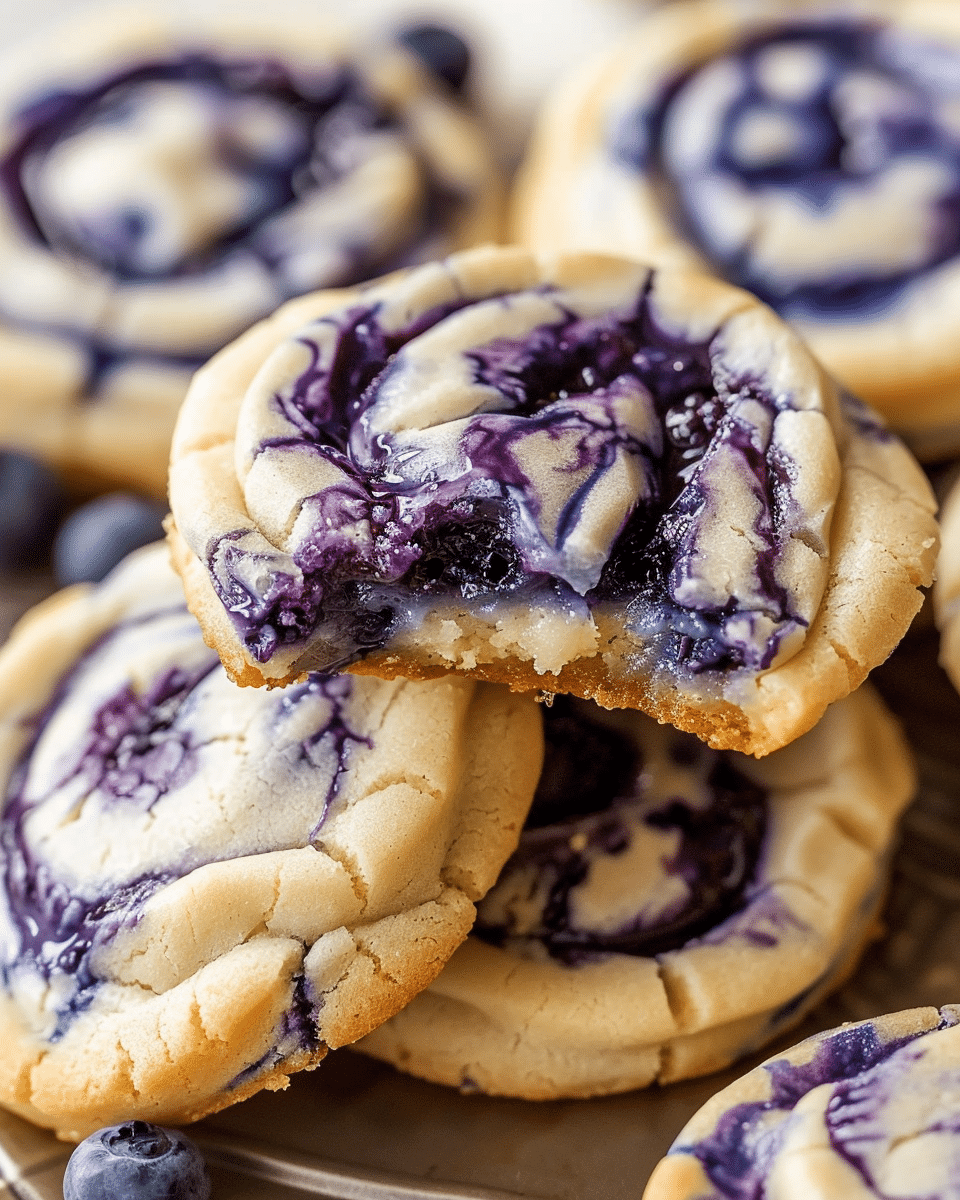 Easy Blueberry Cheesecake Swirl Cookie Recipe