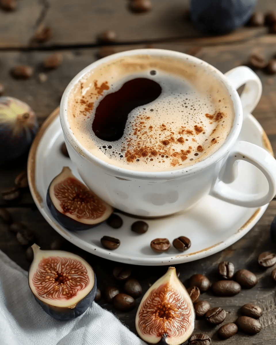 Creamy English Coffee with Roasted Figs: A Cozy Twist on a Classic Drink